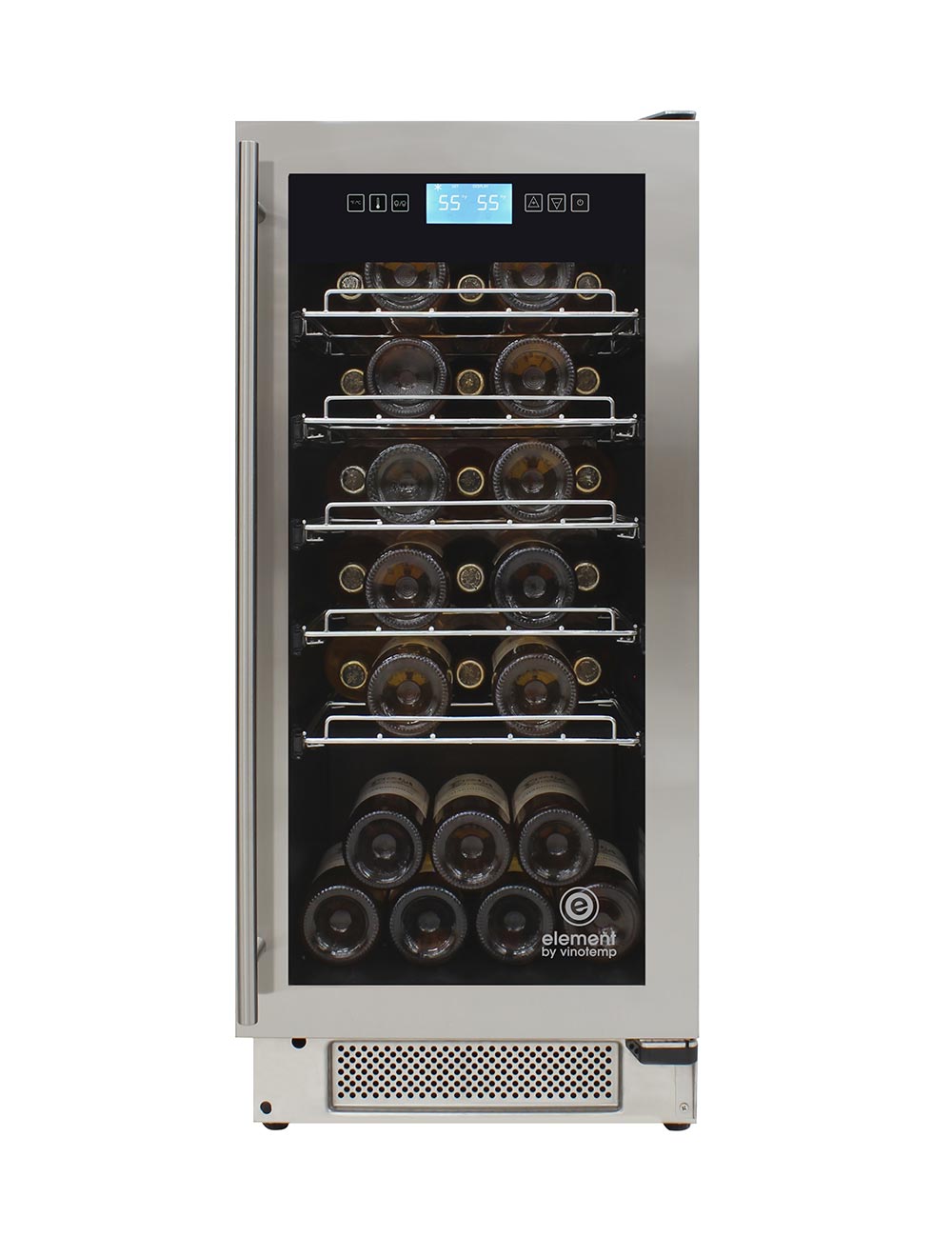 Vinotemp 32-Bottle Single-Zone Wine Cooler, Stainless - EL-32COMM-SS