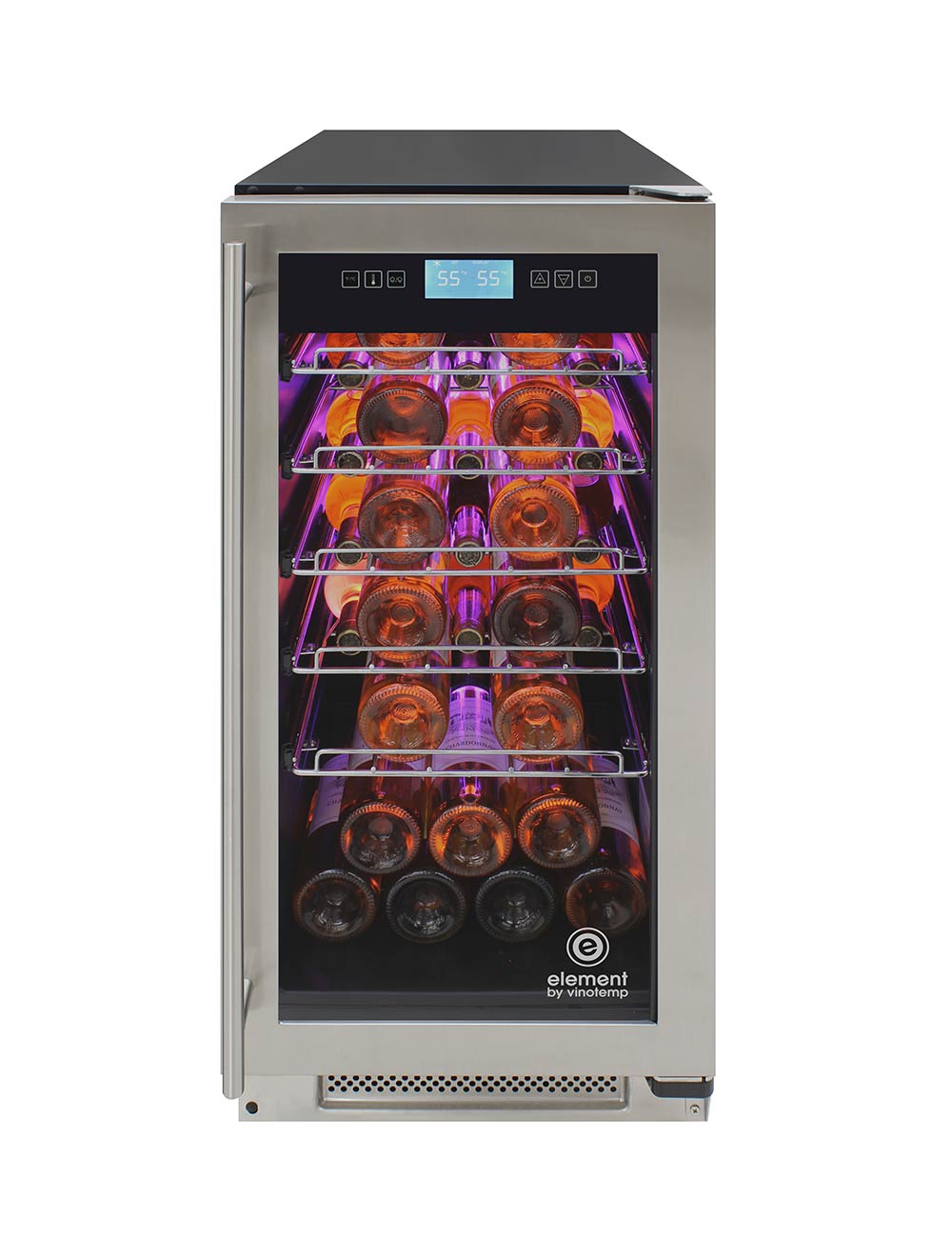 Vinotemp 32-Bottle Single-Zone Wine Cooler, Stainless - EL-32COMM-SS