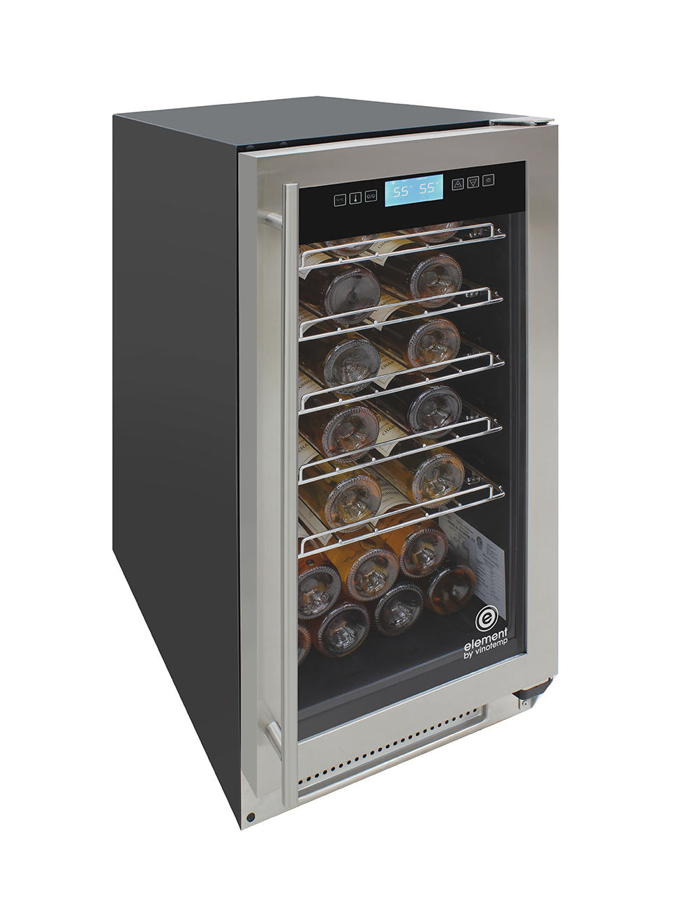 Vinotemp 32-Bottle Single-Zone Wine Cooler, Stainless - EL-32COMM-SS