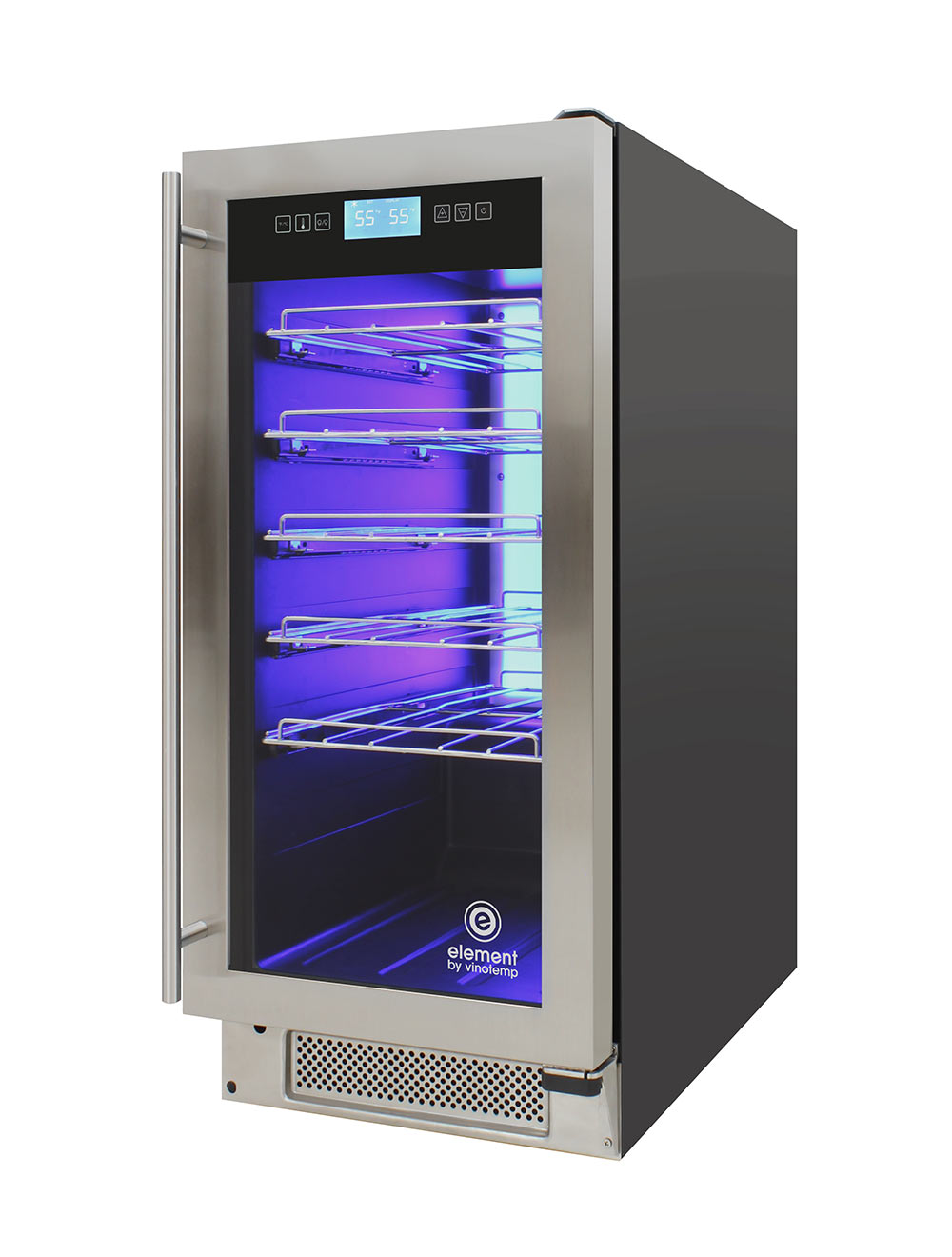 Vinotemp 32-Bottle Single-Zone Wine Cooler, Stainless - EL-32COMM-SS