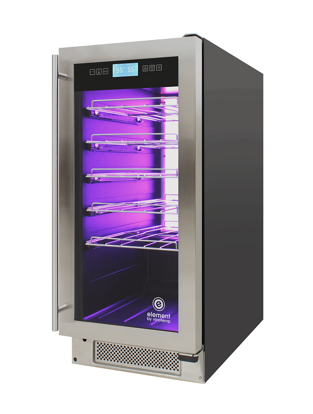 Vinotemp 32-Bottle Single-Zone Wine Cooler, Stainless - EL-32COMM-SS