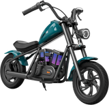 Hyper Gogo Cruiser 12 Plus Electric Kids Motorcycle Bluetooth Speaker 21.9V 160W 10 MPH 7.5 Miles - EL-MB03P-BLUE