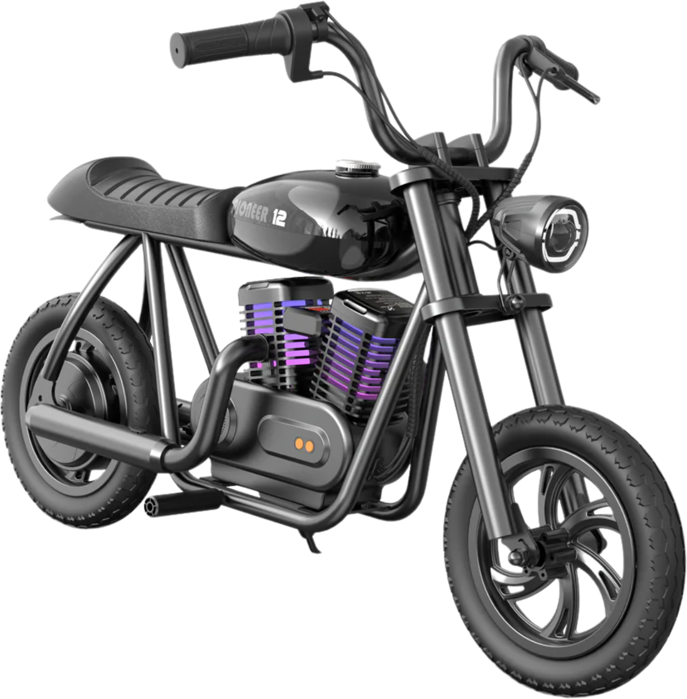 Hyper Gogo Pioneer 12 Plus Electric Kids Motorcycle Bluetooth Speaker 21.9V 160W 10 MPH 7.5 Miles EL-MB05P New - EL-MB05P-BLACK