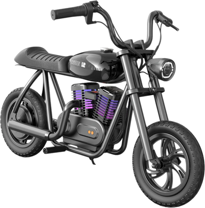 Hyper Gogo Pioneer 12 Plus Electric Kids Motorcycle Bluetooth Speaker 21.9V 160W 10 MPH 7.5 Miles EL-MB05P New - EL-MB05P-BLACK