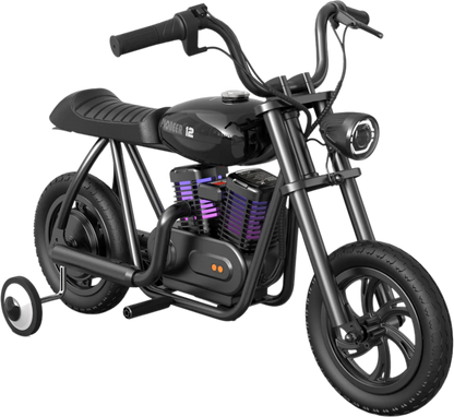 Hyper Gogo Pioneer 12 Plus Electric Kids Motorcycle Bluetooth Speaker 21.9V 160W 10 MPH 7.5 Miles EL-MB05P New - EL-MB05P-BLACK