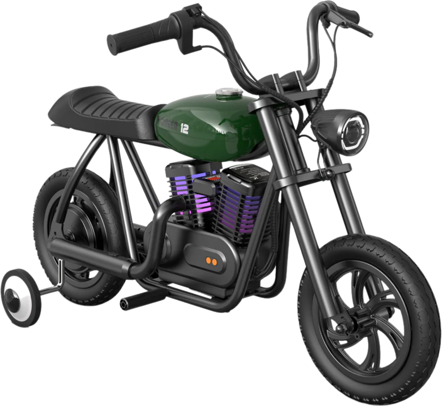 Hyper Gogo Pioneer 12 Plus Electric Kids Motorcycle Bluetooth Speaker 21.9V 160W 10 MPH 7.5 Miles EL-MB05P New - EL-MB05P-BLACK