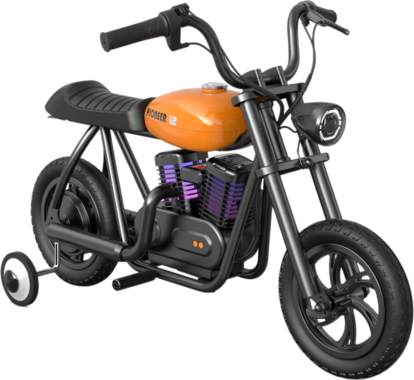 Hyper Gogo Pioneer 12 Plus Electric Kids Motorcycle Bluetooth Speaker 21.9V 160W 10 MPH 7.5 Miles EL-MB05P New - EL-MB05P-BLACK