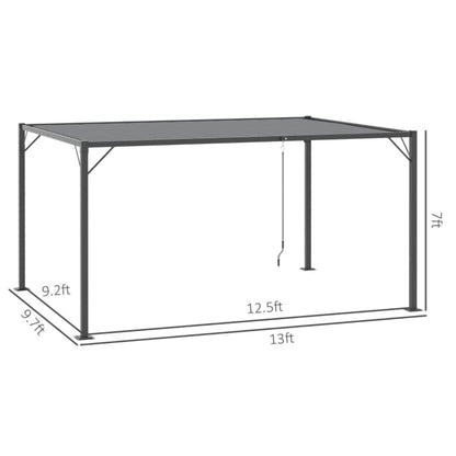 Outsunny 13' x 10' Outdoor Louvered Pergola - 84C-341V01