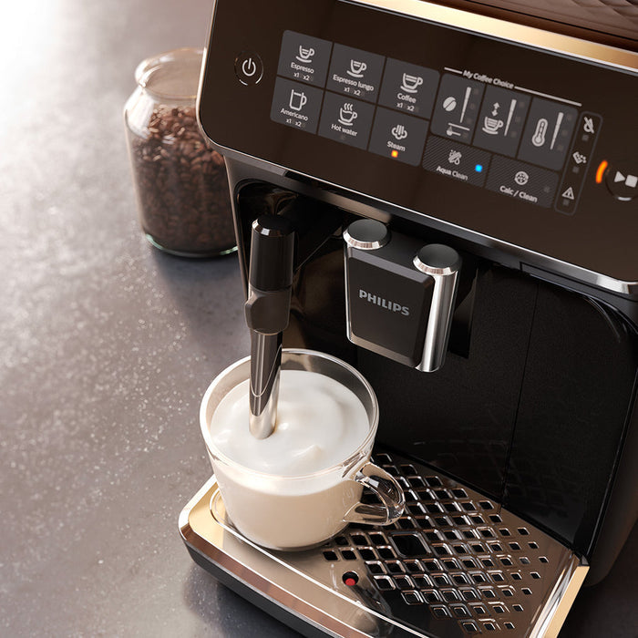 Philips Saeco 3200 Series Fully Automatic Espresso Machine with Classic Milk Frother - EP3221/44