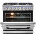 Cosmo 36" Commercial Gas Range with 6.0 cu. ft. Convection Oven in Stainless Steel with Storage Drawer - COS-EPGR366