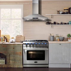 Cosmo 36" Commercial Gas Range with 6.0 cu. ft. Convection Oven in Stainless Steel with Storage Drawer - COS-EPGR366