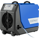 Costway Commercial Dehumidifier 180 Pints 341 CFM Basement/Crawl Space Pump And Drain Hose Blue New - ES10196US-BL