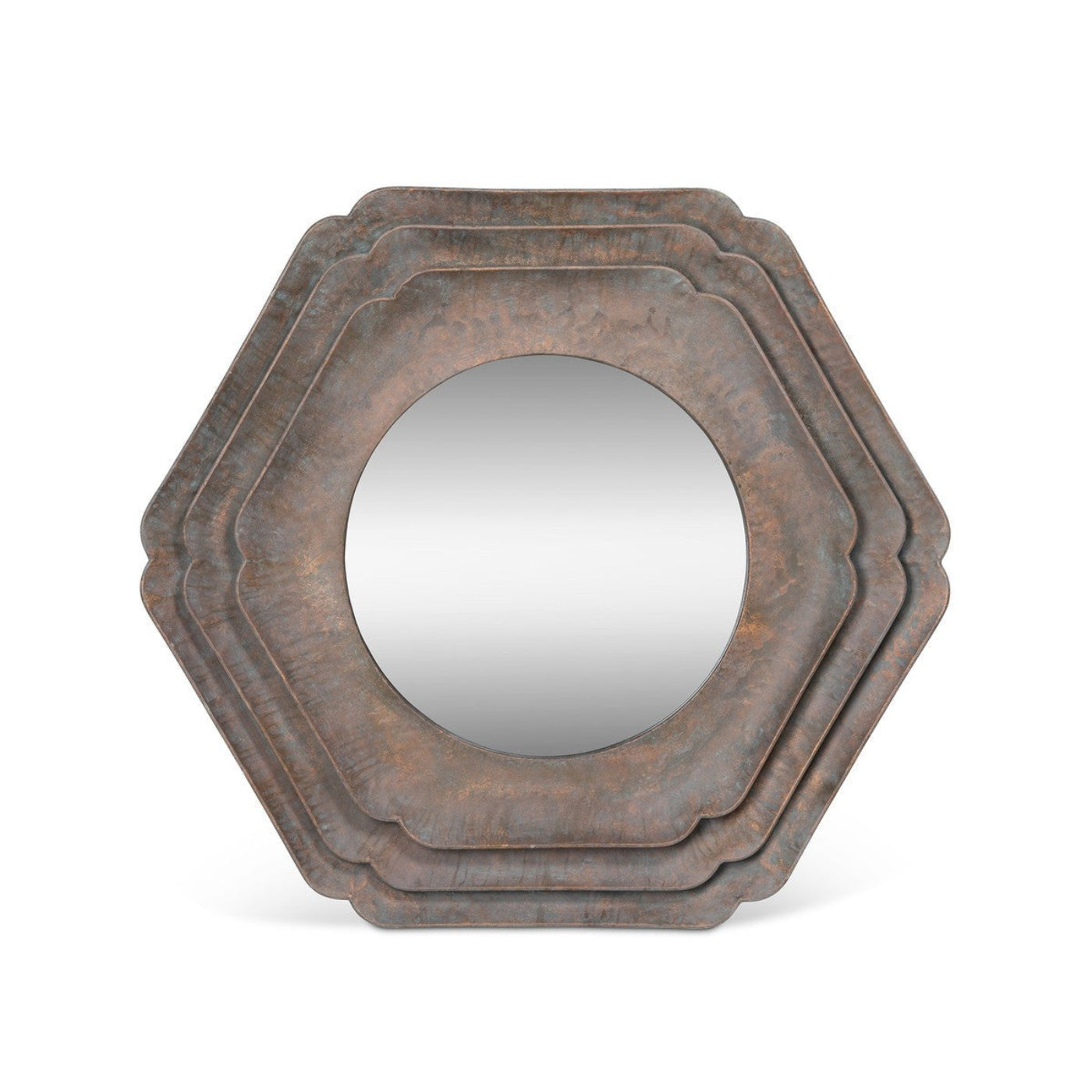 Park Hill Collection La Boheme Round Hex Layered Mirror - EWI26004