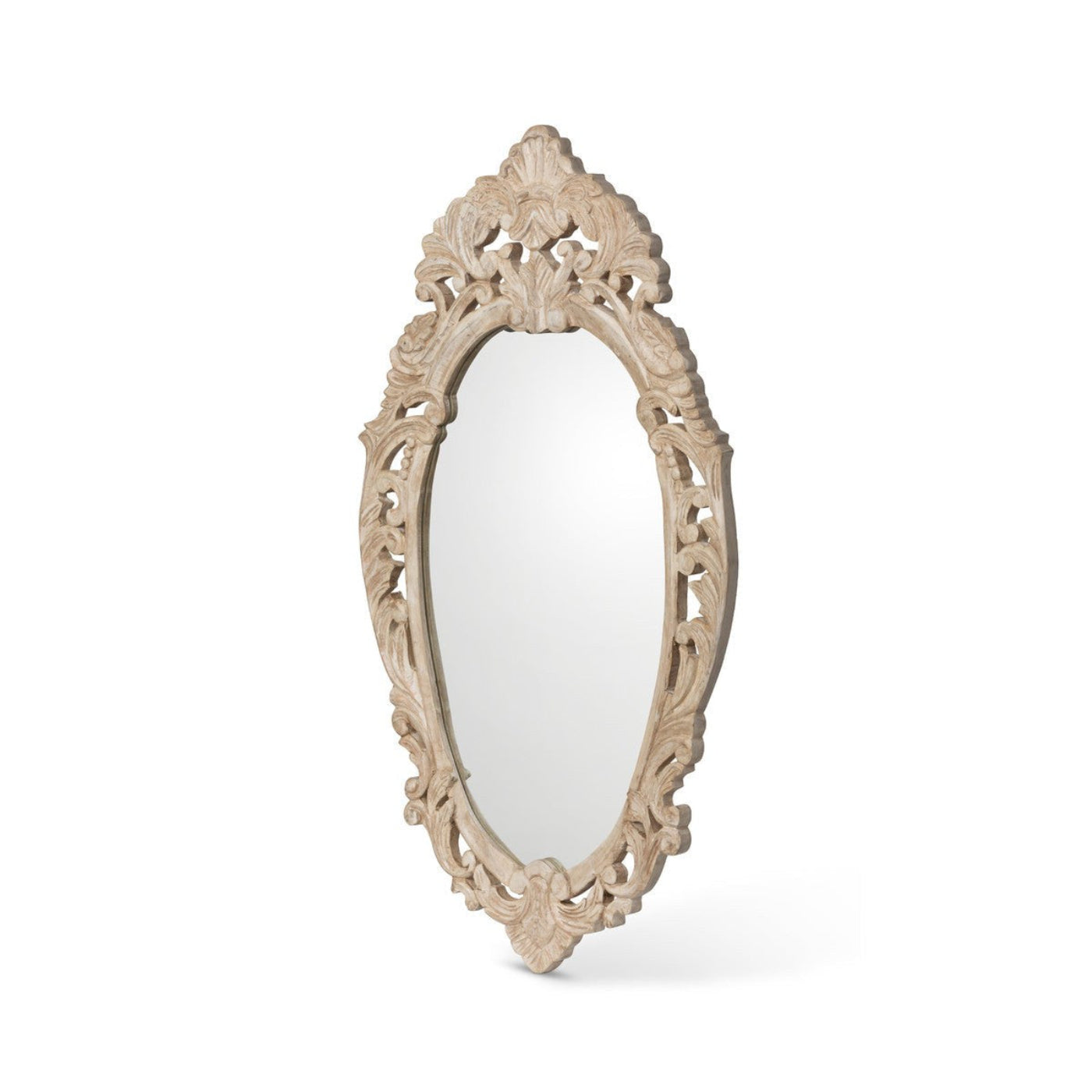 Park Hill Collection Country French Auvergne Hand Carved Wood Mirror - EWI26056