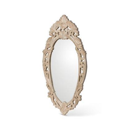 Park Hill Collection Country French Auvergne Hand Carved Wood Mirror - EWI26056