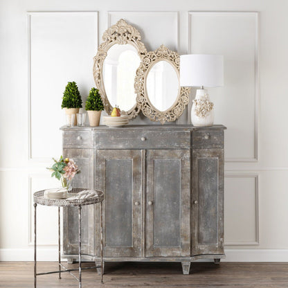 Park Hill Collection Country French Auvergne Hand Carved Wood Mirror - EWI26056