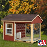 EZ-Fit 4x7 Dog Kennel Shed Kit with Run - kennel4x7