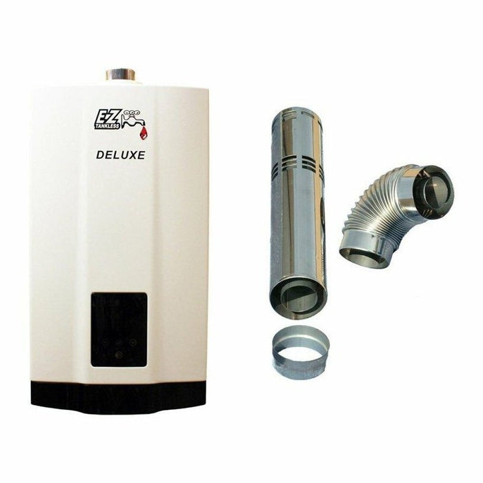 EZ Tankless 4.4 GPM 87500 BTU Liquid Propane Indoor Tankless Water Heater with Vent Kit New EZDELUXELP