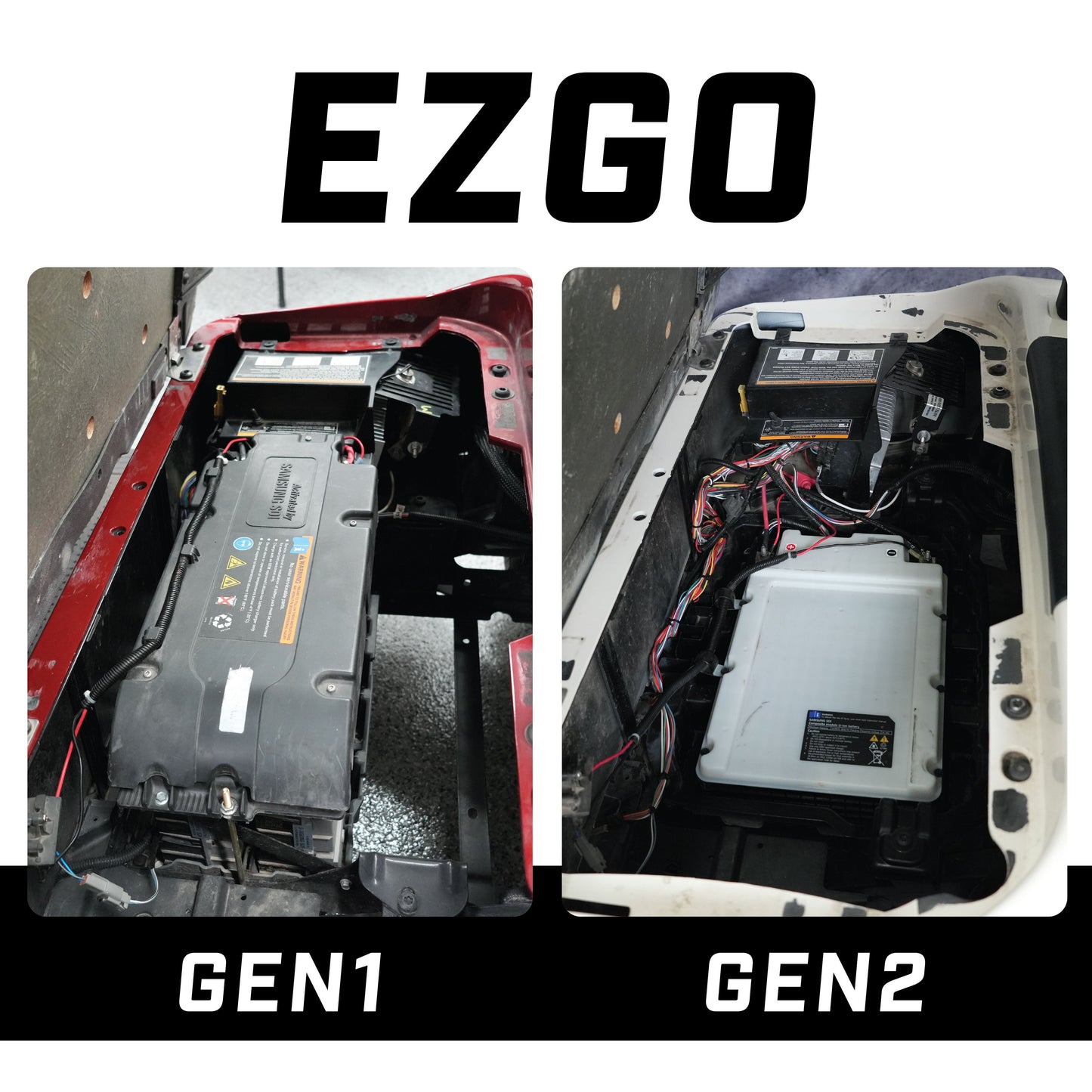 Eco Battery 51V 105AH Thru-Hole Battery Bundle / EZGO RXV Samsung Gen2 (2022+)