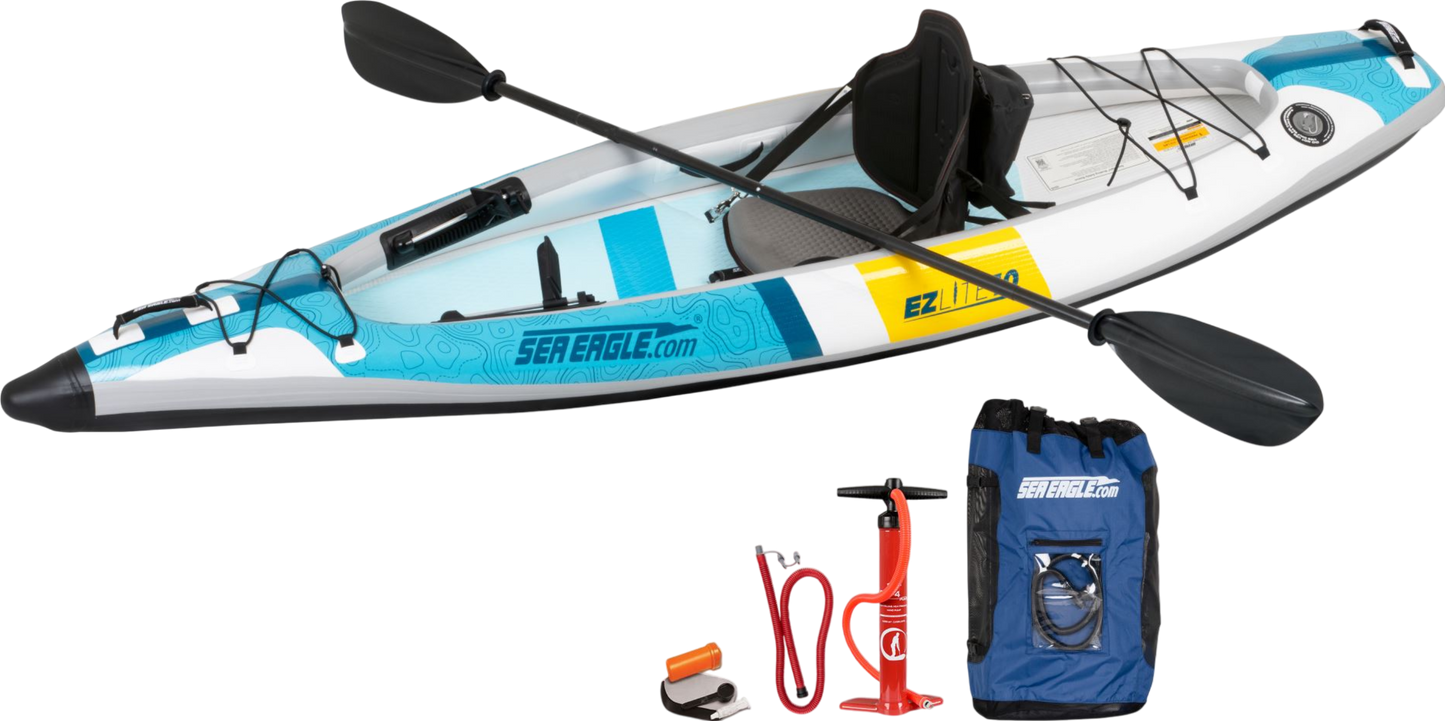 Sea Eagle EZLITE10K_PC 10' EZLite10 Inflatable Kayak Pro Carbon Package New - EZLITE10K_PC