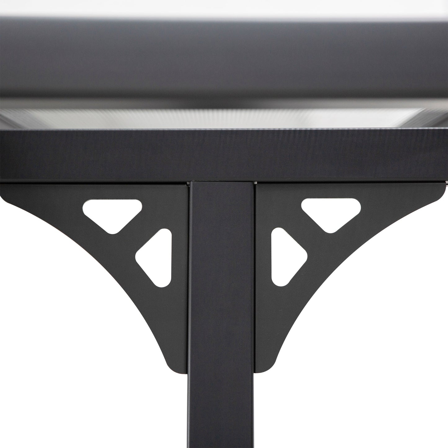 Outsunny 12' x 10' Polycarbonate Pergola, Transparent UV Blocking, Hardtop Gazebo, Aluminum, Gray - 84C-182V01LG