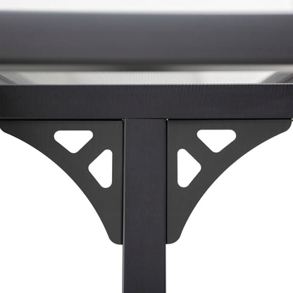 Outsunny 12' x 10' Polycarbonate Pergola, Transparent UV Blocking, Hardtop Gazebo, Aluminum, Gray - 84C-182V01LG