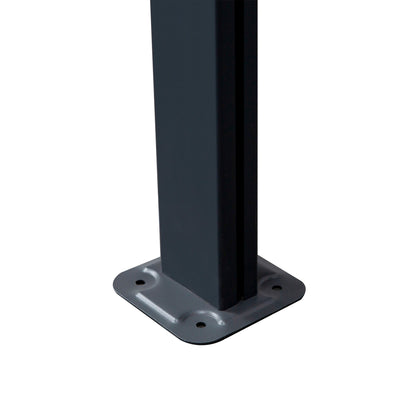 Outsunny 12' x 10' Polycarbonate Pergola, Transparent UV Blocking, Hardtop Gazebo, Aluminum, Gray - 84C-182V01LG