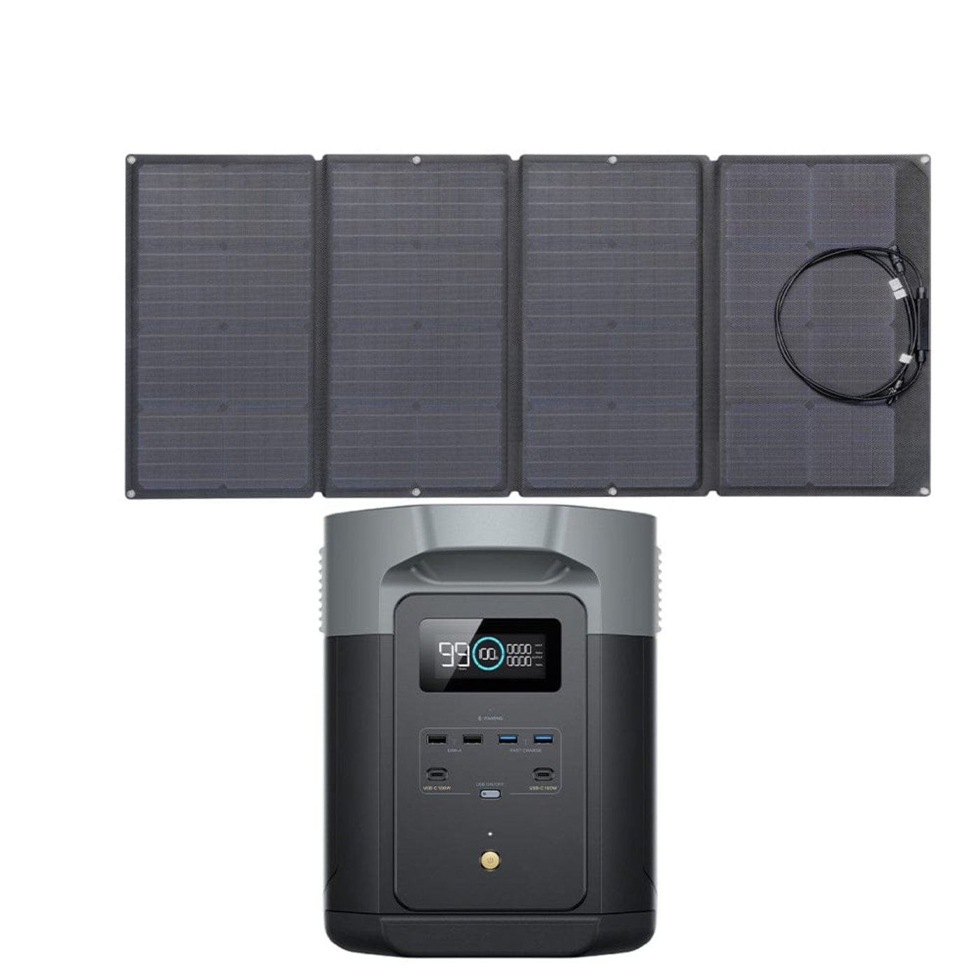 EcoFlow DELTA 2 Max + 220W Portable Solar Panel - ZPPMR350-US+220W