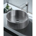 Eden Bath 15 3/4" Round Thick Rim Stainless Steel Bathroom Vessel Sink with Drain in Silver - EB_SS003SV