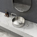 Eden Bath 15" Round Stainless Steel Bathroom Vessel Sink with Drain in Silver - EB_SS001SV