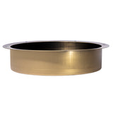 Eden Bath 15" Round Stainless Steel Undermount Bathroom Sink with Drain in Antique Gold - EB_SS050AT