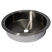 Eden Bath 15" Round Stainless Steel Undermount Bathroom Sink with Drain in Black - EB_SS050BK