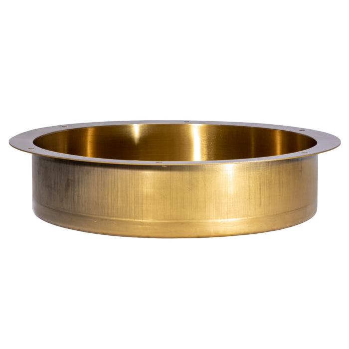 Eden Bath 15" Round Stainless Steel Undermount Bathroom Sink with Drain in Gold - EB_SS050GD