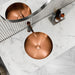 Eden Bath 15" Round Stainless Steel Undermount Bathroom Sink with Drain in Rose Gold - EB_SS050RG