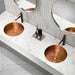 Eden Bath 15" Round Stainless Steel Undermount Bathroom Sink with Drain in Rose Gold - EB_SS050RG