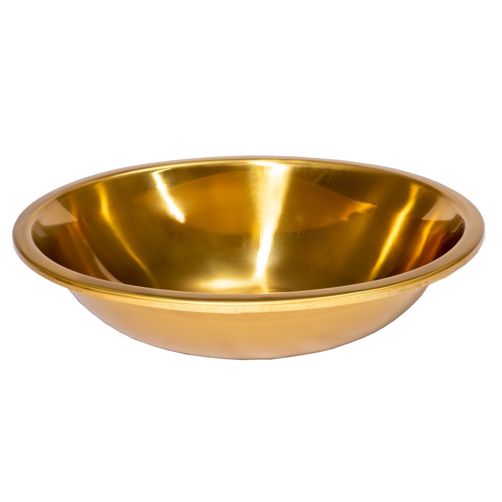 Eden Bath Oval 17 1/2" x 14" Top Mount Stainless Steel Bathroom Sink with Drain in Gold - EB_SS052GD