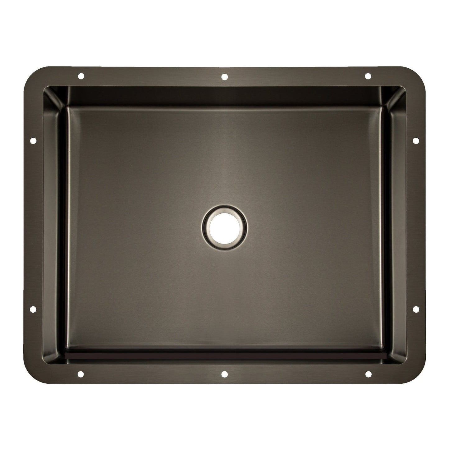 Eden Bath Rectangular 20" x 16" Stainless Steel Undermount Bathroom Sink with Drain in Black - EB_SS051BK