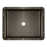 Eden Bath Rectangular 20" x 16" Stainless Steel Undermount Bathroom Sink with Drain in Black - EB_SS051BK