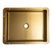 Eden Bath Rectangular 20" x 16" Stainless Steel Undermount Bathroom Sink with Drain in Gold - EB_SS051GD