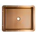 Eden Bath Rectangular 20" x 16" Stainless Steel Undermount Bathroom Sink with Drain in Rose Gold - EB_SS051RG