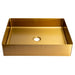 Eden Bath Rectangular 19" x 14 1/2" Stainless Steel Bathroom Vessel Sink with Drain in Gold - EB_SS002GD