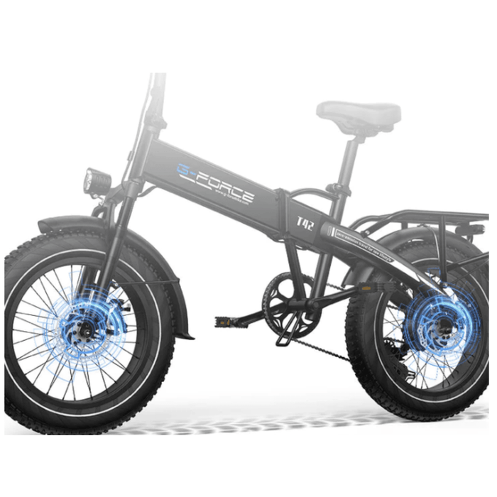 G-Force 750W T42 Folding Fat Tire Electric Bike - EB-GF-T42-11.2