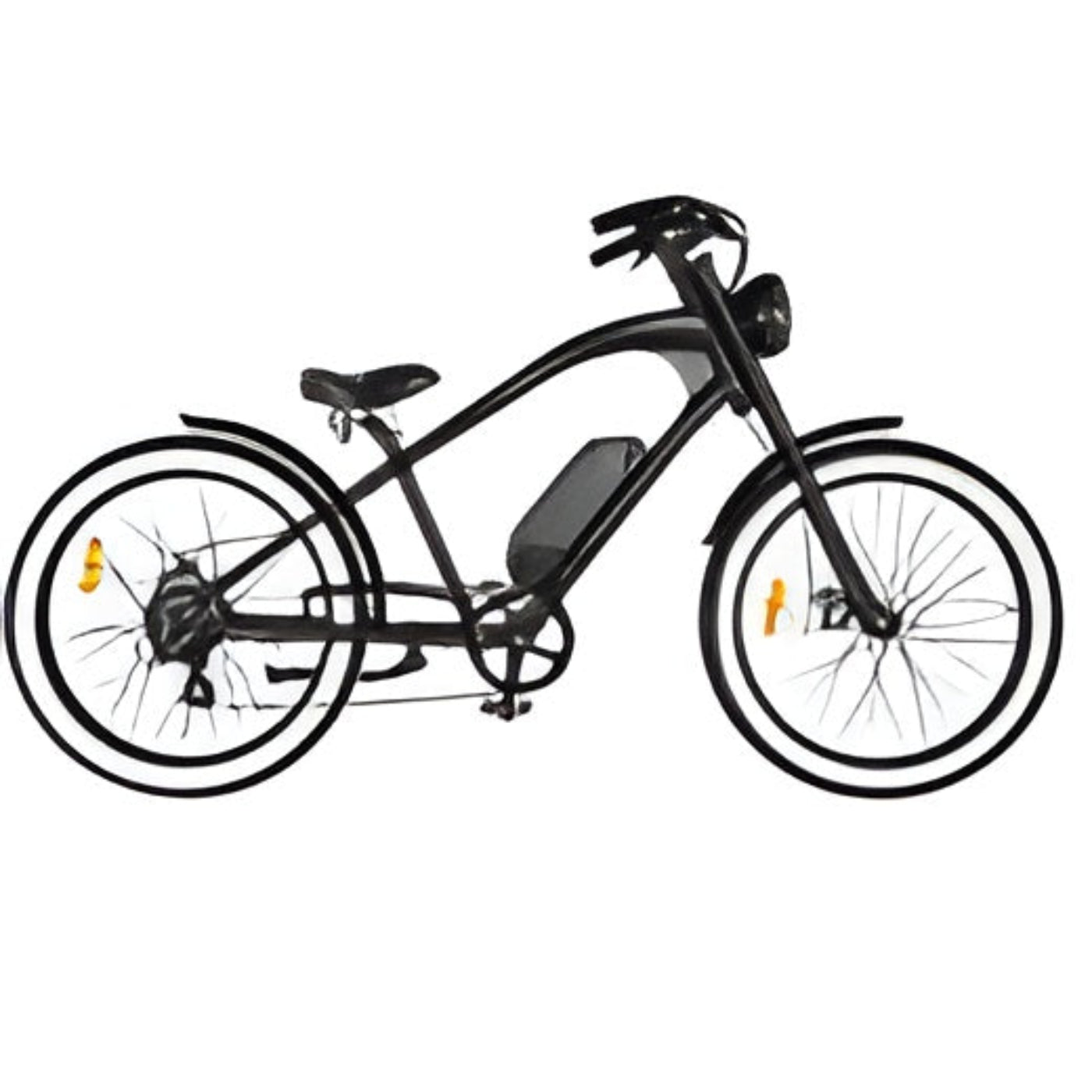 Michael Blast 500W Vacay Retro Cruiser High Step Electric Bike -  EB-VACAYHS-BLK-WHT