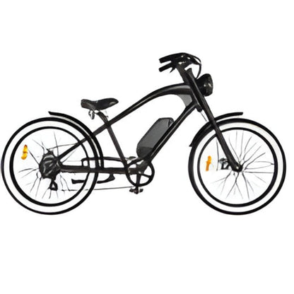 Michael Blast 500W Vacay Retro Cruiser High Step Electric Bike -  EB-VACAYHS-BLK-WHT