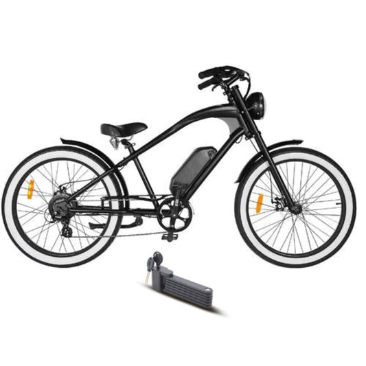 Michael Blast 500W Vacay Retro Cruiser High Step Electric Bike -  EB-VACAYHS-BLK-WHT