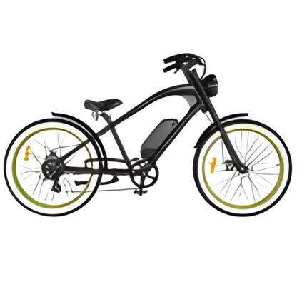 Michael Blast 500W Vacay Retro Cruiser High Step Electric Bike -  EB-VACAYHS-BLK-WHT