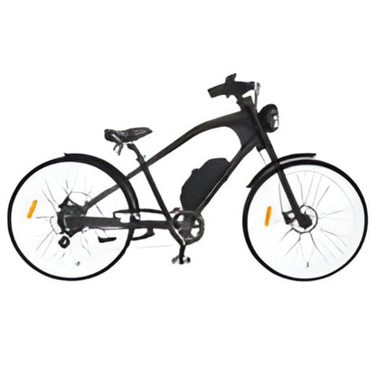 Michael Blast 500W Vacay Retro Cruiser High Step Electric Bike -  EB-VACAYHS-BLK-WHT
