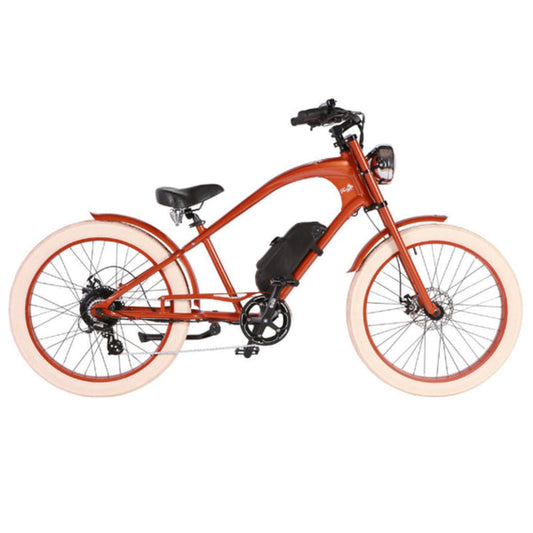 Michael Blast 500W Vacay Retro Cruiser High Step Electric Bike -  EB-VACAYHS-BLK-WHT