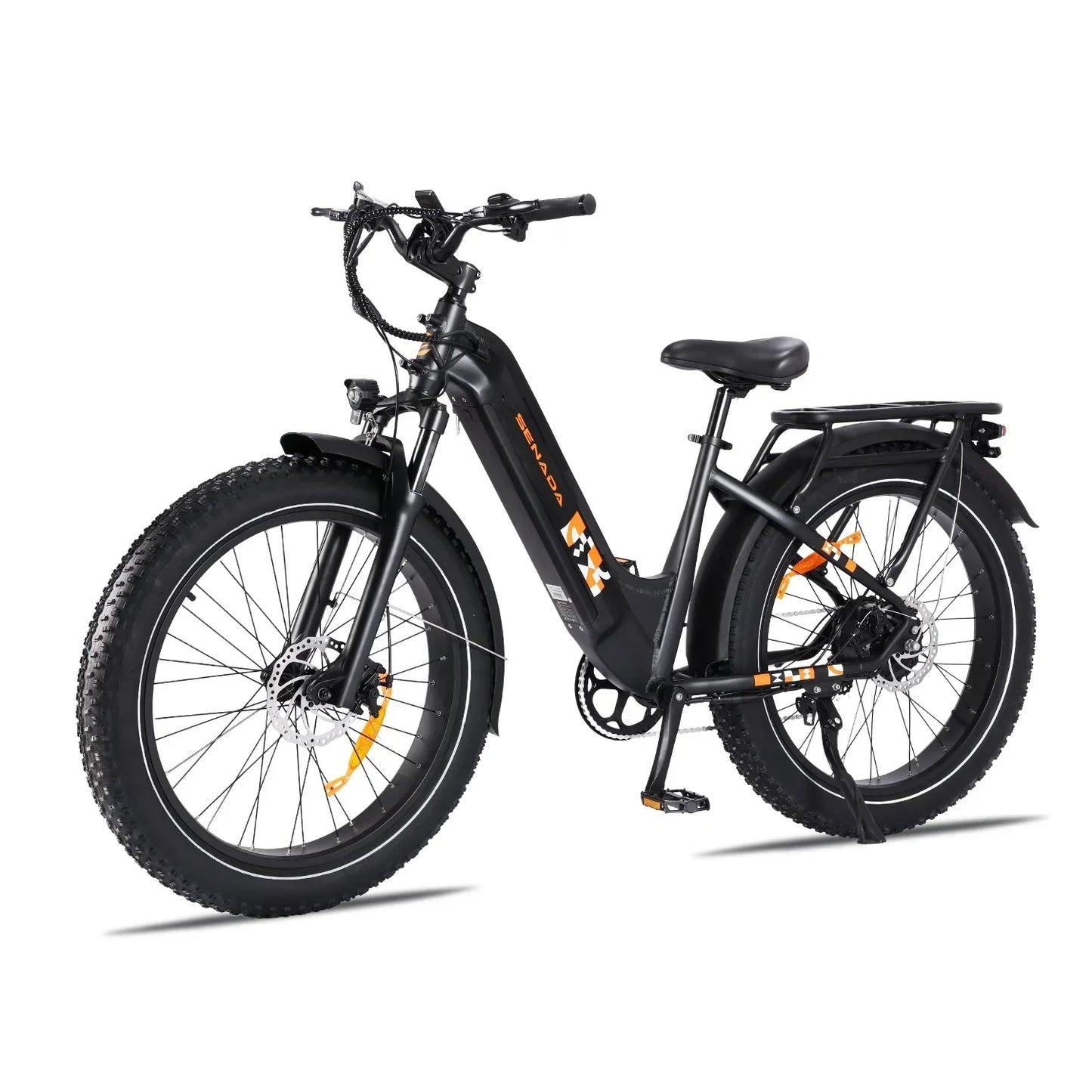 Senada Bikes 1000W 48V Mayor Premium All-Terrain Step-Thru Fat Tire Electric Bike - EB-SN-MAYOR-W