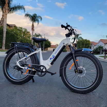 Senada Bikes 1000W 48V Mayor Premium All-Terrain Step-Thru Fat Tire Electric Bike - EB-SN-MAYOR-W